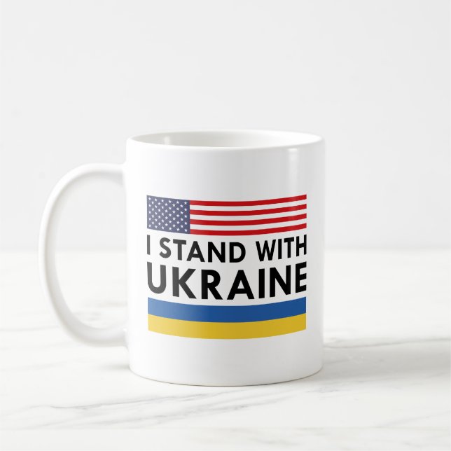 Mug Je Suis Avec Ukraine USA (Gauche)