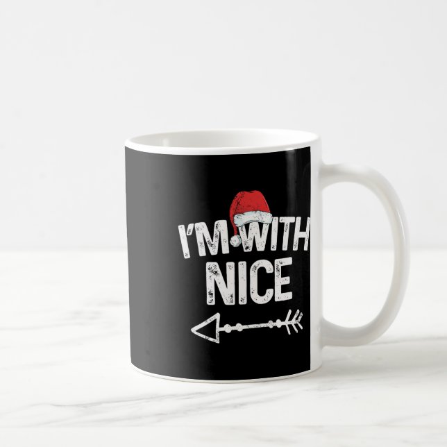 Mug Je suis avec un costume de couple de Noël joignabl (Droite)