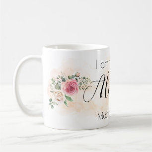 Mug Je Suis Avec Vous Toujours Roses D'Aquarelle