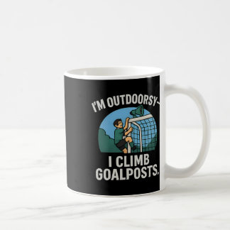 Mug Je suis aventurier, je grimpe aux poteaux de but, 