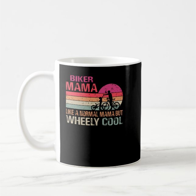Mug Je suis Biker Mama Fête des pères Wheely Glacière  (Gauche)
