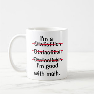 Mug Je suis bon avec Math : Édition statisticienne Mu