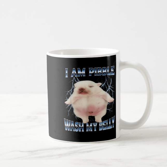 Mug Je suis capable de laver mon ventre Drôle de chien (Droite)