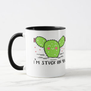 Mug Je suis coincé sur toi Cactus Style Mignon 
