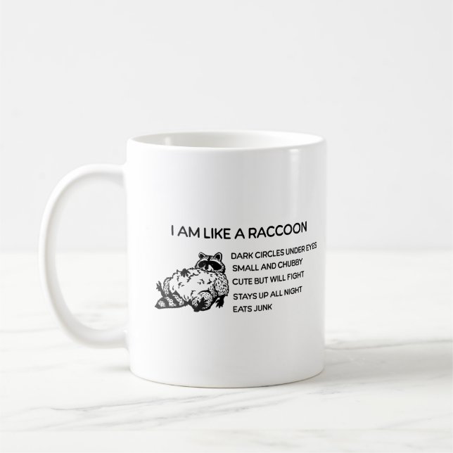 Mug Je suis comme Raccoon (Gauche)