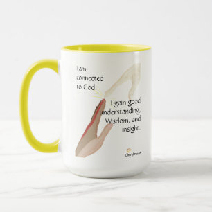 Mug Je suis connecté à Dieu ; je gagne de bonnes... ta