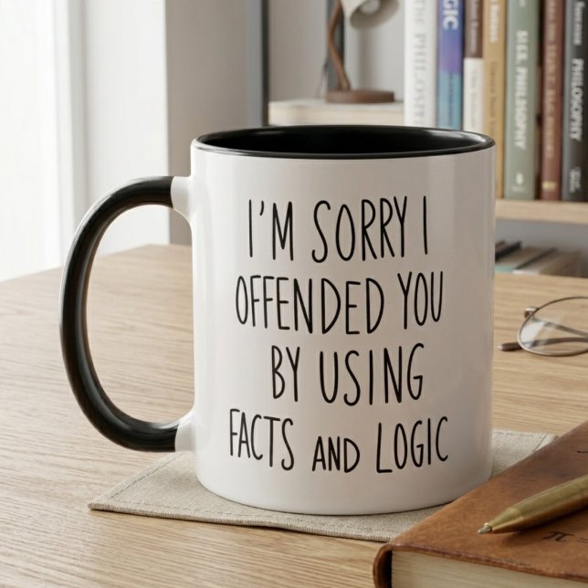 Mug Je suis désolé de vous avoir offensé Faits et logi (Créateur téléchargé)