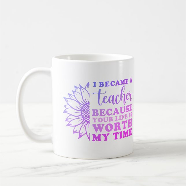 Mug Je suis devenu enseignant Appréciation Nom personn (Gauche)