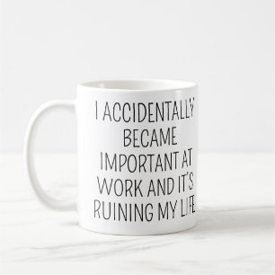 Mug Je Suis Devenu Important Par Accident Drôle Collèg