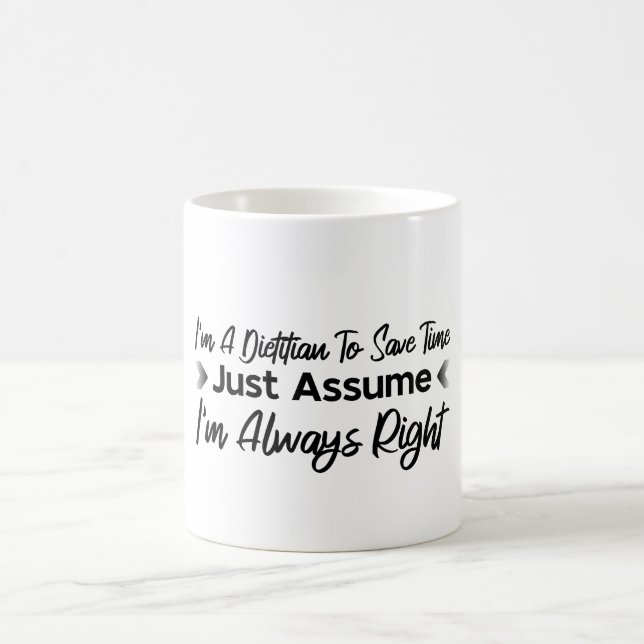 Mug Je suis diététiste pour gagner du temps (Centre)