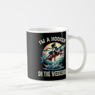 Mug Je suis drôle les week-ends de pêche adulte sale J