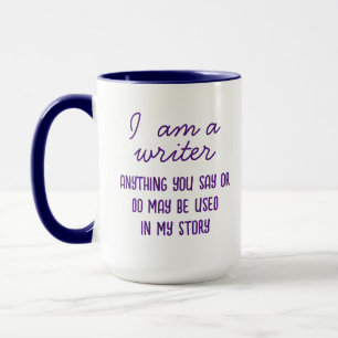 Mug Je suis écrivain, cadeau pour auteur
