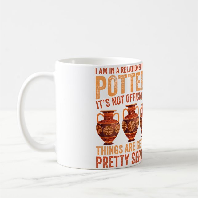 Mug Je suis en couple avec la poterie - Pot en céramiq (Gauche)