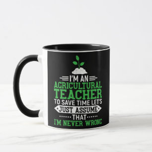 Mug Je suis enseignant en agriculture pour gagner du t