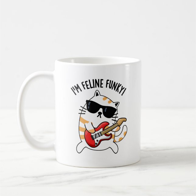 Mug Je suis Feline Funky Funny Chat Pun (Gauche)