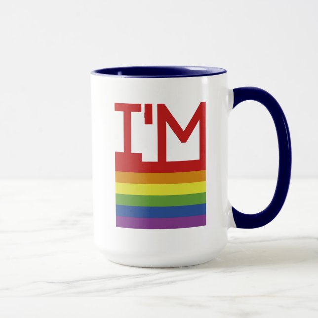 Mug Je suis gay| Indicateur Rainbow (Droite)