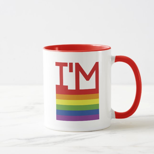 Mug Je suis gay| Indicateur Rainbow (Droite)