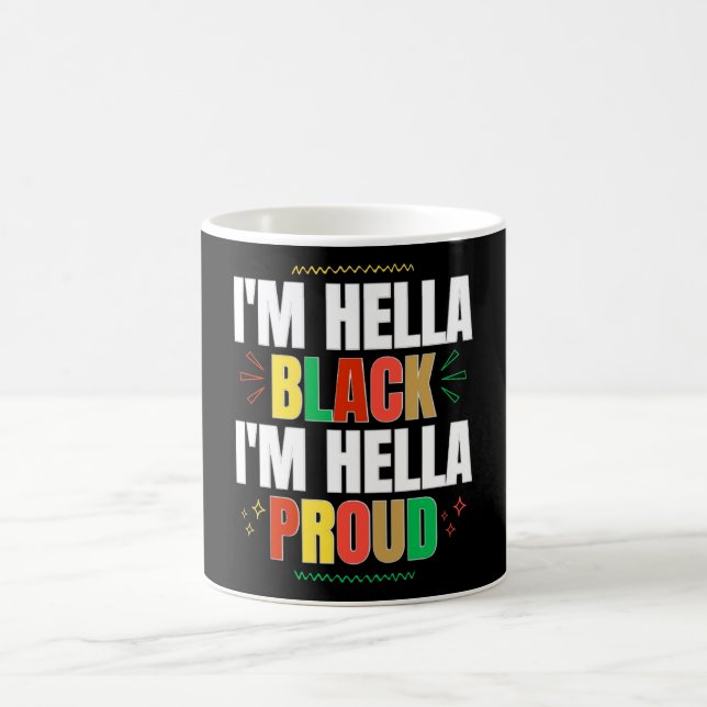 Mug Je suis Hella Black Je suis Hella Fière Black Hist (Centre)