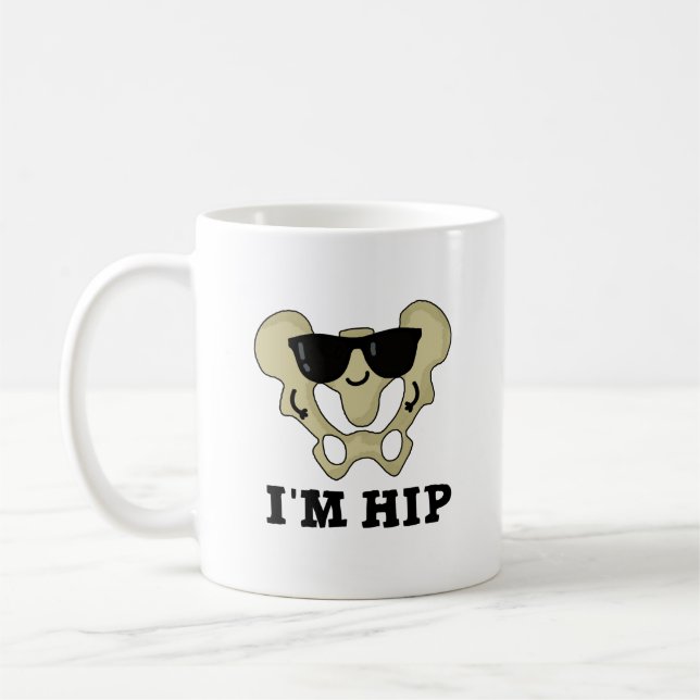 Mug Je suis Hip Funny Hipbone Anatomy Pun (Gauche)