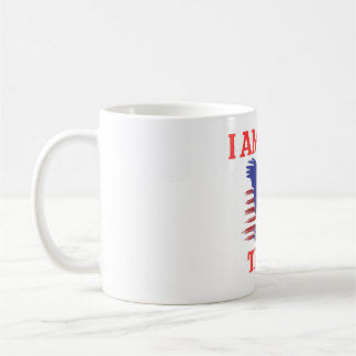 Mug Je suis ici juste pour trump amérique