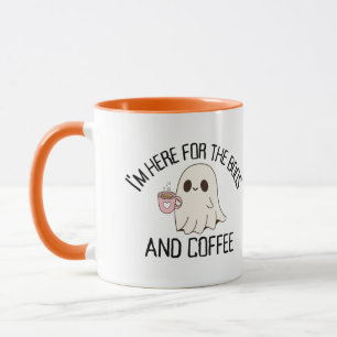 Mug Je suis ici pour les boos et café l'horreur drôle
