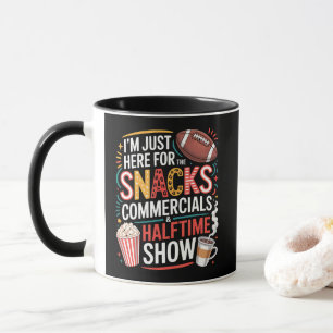 MUG JE SUIS ICI POUR LES PAUSES DÉJEUNER LES PUBLICITÉ