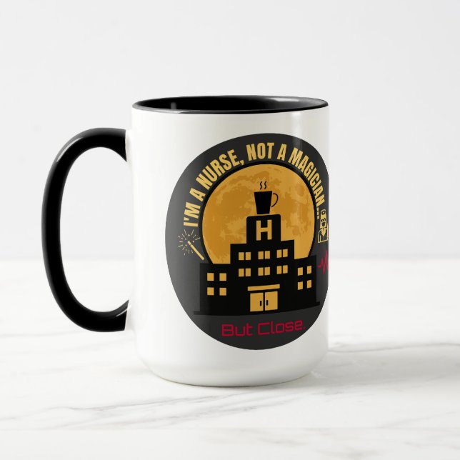 Mug Je suis infirmière, pas magicienne - Drôle RN Sarc (Gauche)