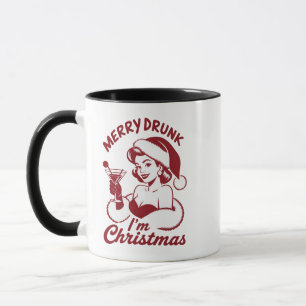 Mug Je suis ivre Noël Cocktail Snarky Boire