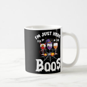 Mug Je suis juste ici pour le Boos Wine Gles Halloween