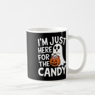 Mug Je suis juste ici pour le Candy Halloween Pun Loll
