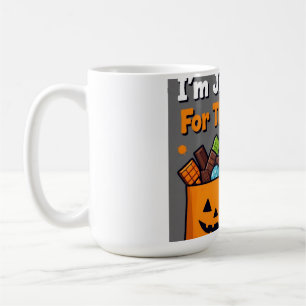 Mug Je suis juste ici pour les bonbons Carte drôle d'H