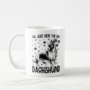 Mug Je suis juste ici pour mon dachshund drôle de chie