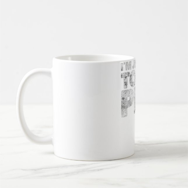 Mug Je Suis Juste Ici Pour Poser Pipe Plumbing Funky P (Gauche)