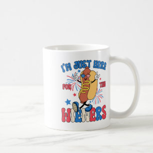 Mug Je suis juste là pour les Wieners 4 juillet Hot Do