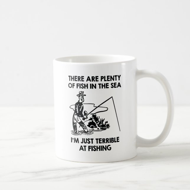 Mug Je suis juste terrible à la pêche (Droite)