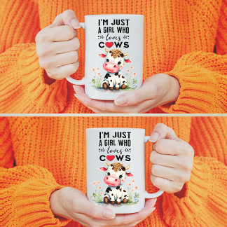 Mug Je suis juste une fille qui aime les vaches Classi