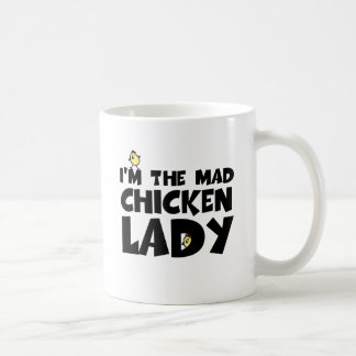 Mug Je suis la dame folle de poulet