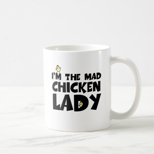 Mug Je suis la dame folle de poulet (Droite)