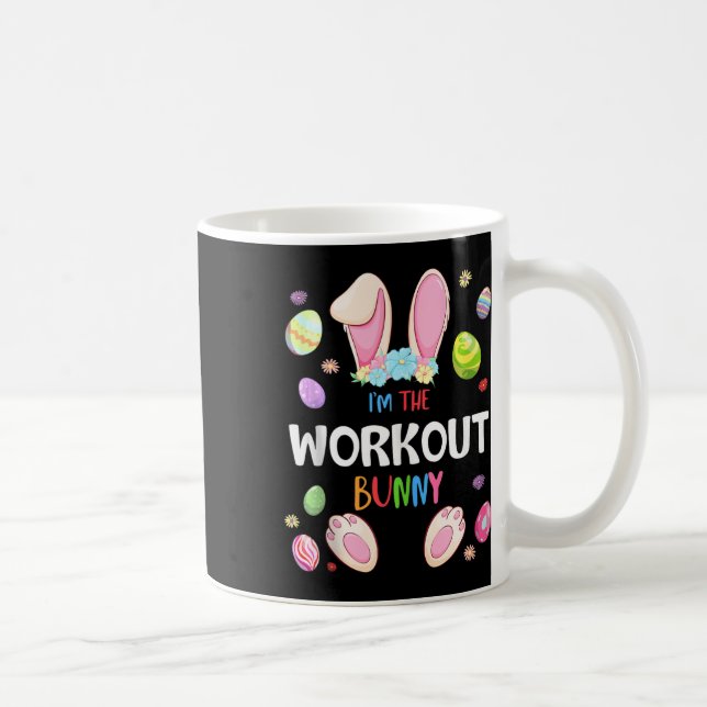 Mug Je suis la fête de Pâques de lapin de Workout tenu (Droite)