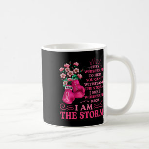Mug Je suis la guerrière de la boxe tempête rose Ruban