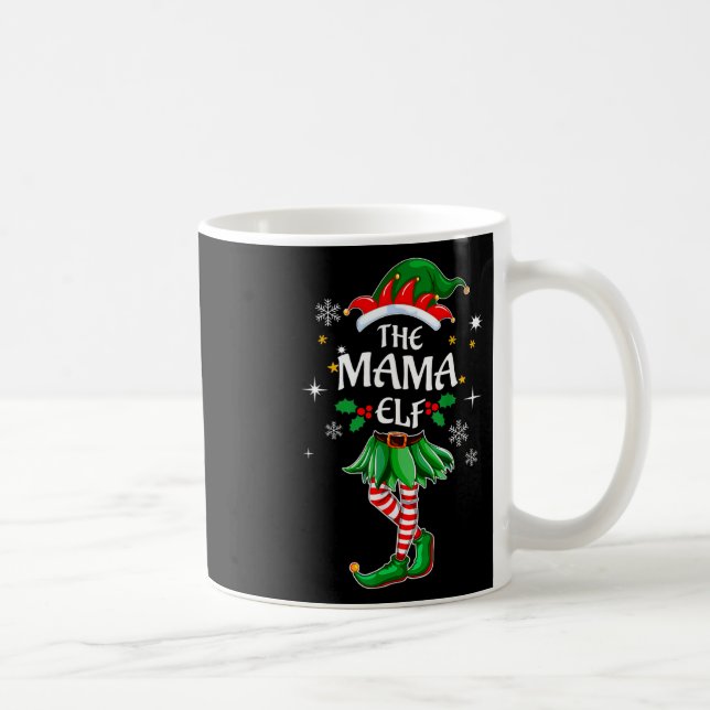 Mug Je suis La Mama Elf Mature Famille de Noël (Droite)
