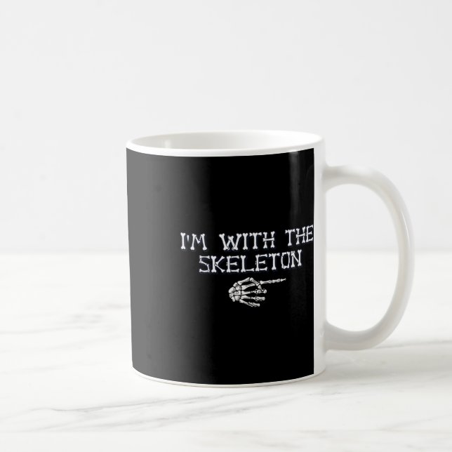 Mug Je suis le avec le squelette en costume d'Hallowee (Droite)