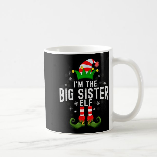 Mug Je suis le costume de pyjama de Noël de grande sœu (Droite)