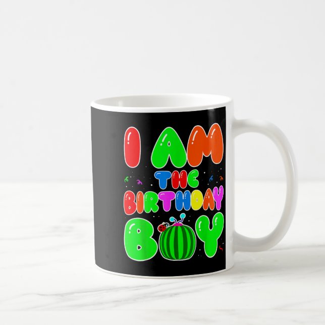 Mug Je suis le garçon d'anniversaire Funny Watermelon  (Droite)