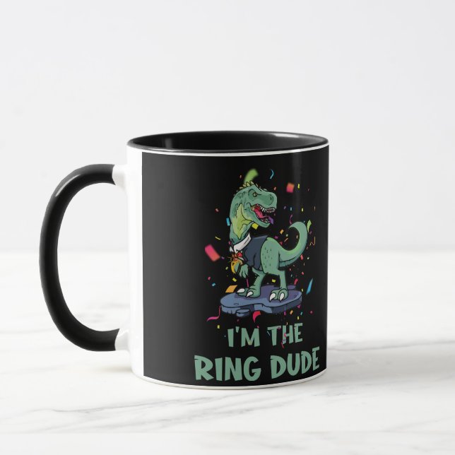 Mug Je suis le Mariage T-Rex Dinosaur de l'anneau (Gauche)
