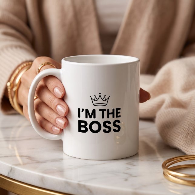 Mug Je suis le patron Maman drôle  (Créateur téléchargé)