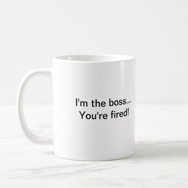 Mug Je suis le patron… que vous êtes mis le feu ! (Gauche)