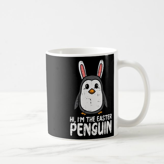 Mug Je suis le pingouin de Pâques Oreilles de lapin mi (Droite)