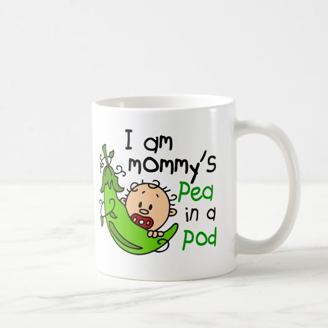 Mug Je suis le pois de la maman dans une cosse (Droite)