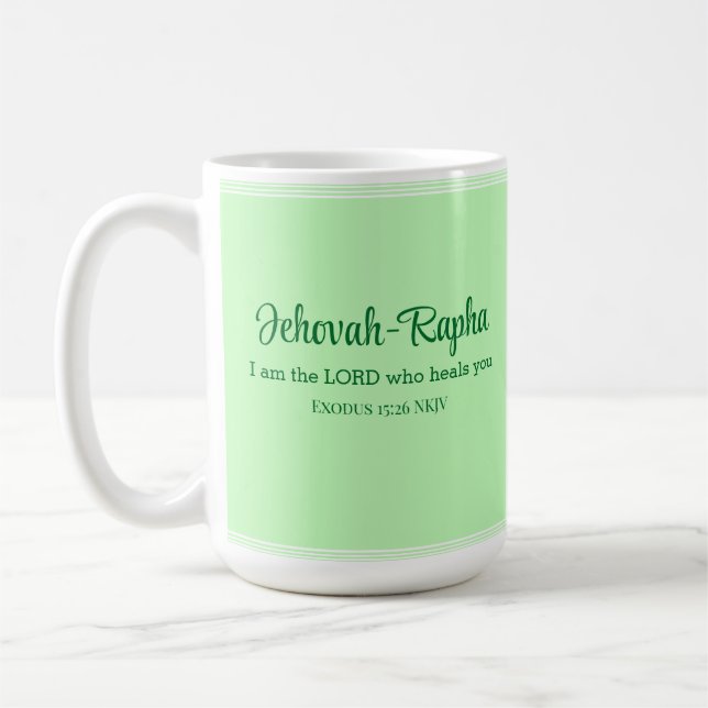 Mug Je suis le Seigneur qui vous guérit Bible Verse Mi (Gauche)
